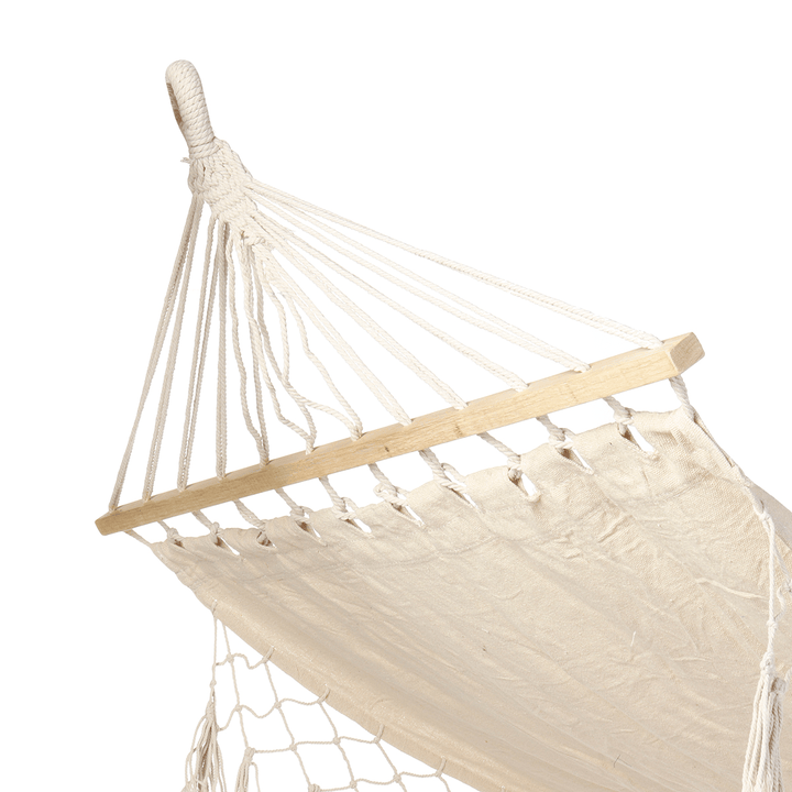 200*100CM Hand-Woven Tassel Hammock Portable Outdoor Tent Hanging Swing Hiking Chair for Camping - MRSLM