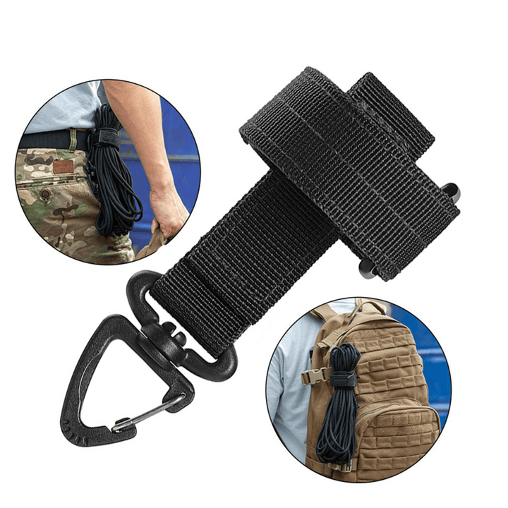 Multi-Purpose Gloves Hook Tactical Safety Climbing Rope Storage Buckle Adjustable Anti-Lost Camping Hanging Buck - MRSLM