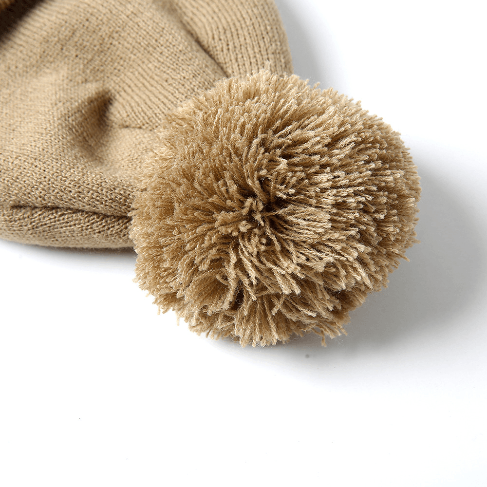 Men Women Winter Vintage Knit Earmuffs Beanie Cap - MRSLM
