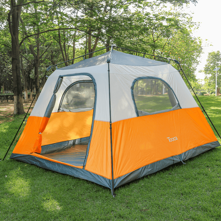 Tooca 6 Person Camping Tents with Top Rainfly Set up Automatic Tent for Outdoor Camping Backpacking Hiking - MRSLM