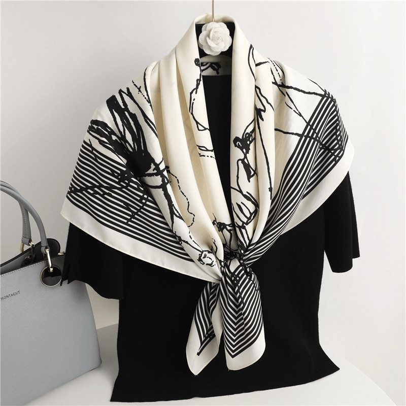 Temperament Silk Scarf Women Fashion and Generous - MRSLM