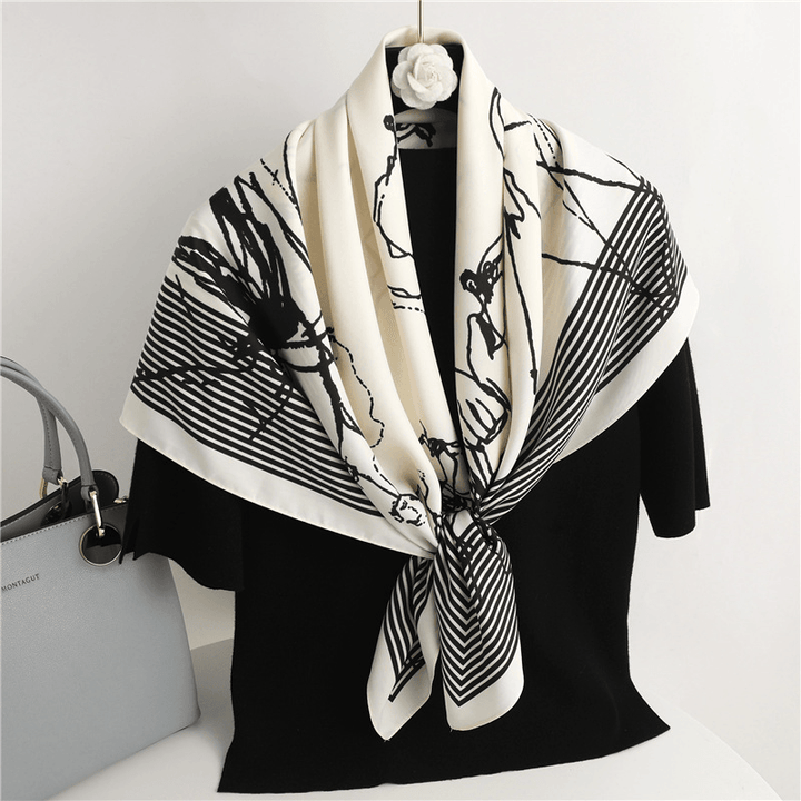 Temperament Silk Scarf Women Fashion and Generous - MRSLM