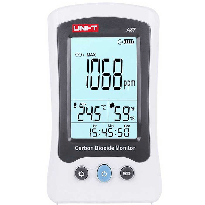UNI-T A37 Carbon Dioxide Detector CO2 Monitor Thermometer Hygrometer Temperature Humidity Meter - MRSLM