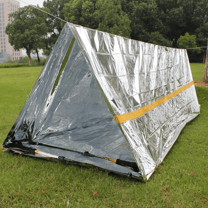 Outdoor 2 Persons Camping Emergency Survival Tent First Aid Sunshade Shelter Rescue Blanket - MRSLM