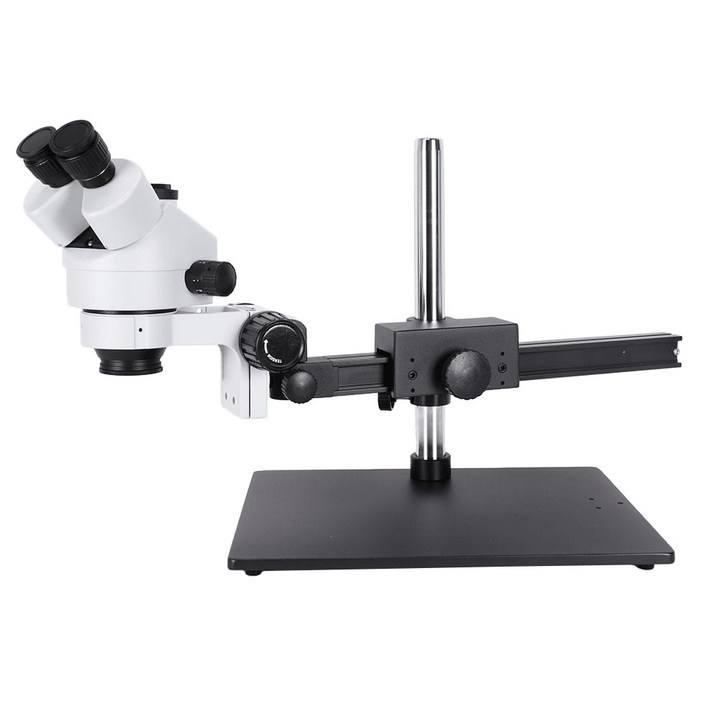HAYEAR 4K HDMI Microscope Camera + 7X-45X Articulating Arm Pillar Clamp Zoom Simul Focal Trinocular Stereo Microscope for Industrial PCB - MRSLM