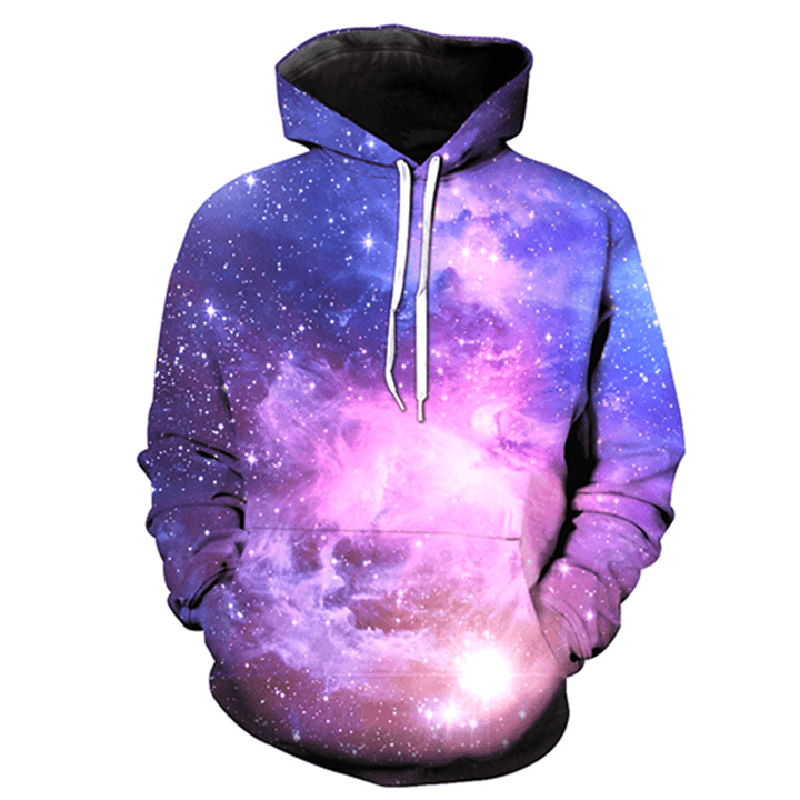 Starry Sky Digital Pocket Long Sleeve Sweatshirt - MRSLM