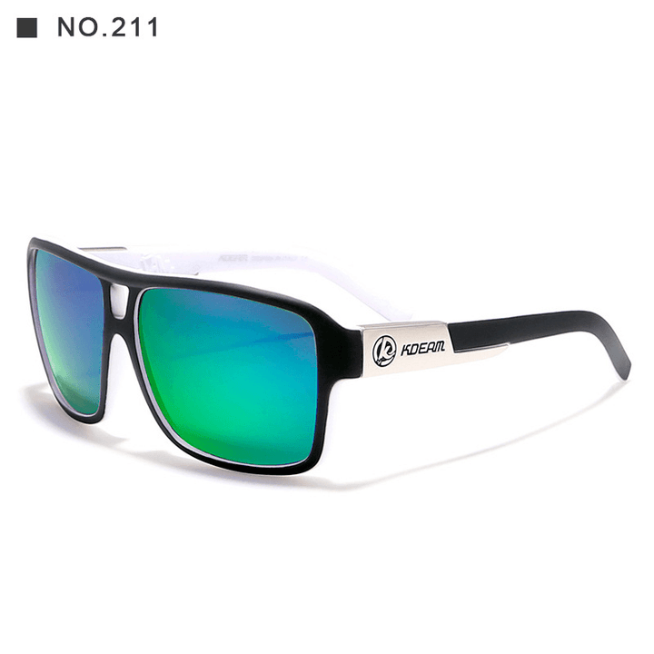 Square Sports Polarized Sunglasses European and American Colorful Big Frame Cycling Glasses - MRSLM