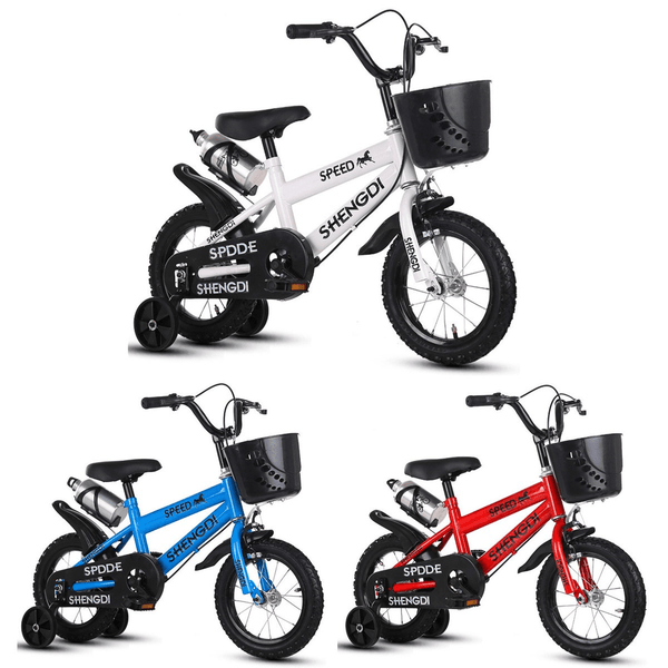 BIKIGHT 12" Kids Bike Tricycle 3 Wheels Balance Protection Safety Baby Safety Cycling Training Bike - MRSLM