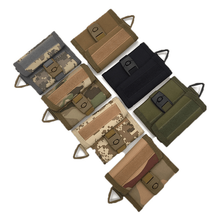 Men Tactical Waist Bag Outdoor Pouch Military Molle Wallet Card Holder with Hook - MRSLM