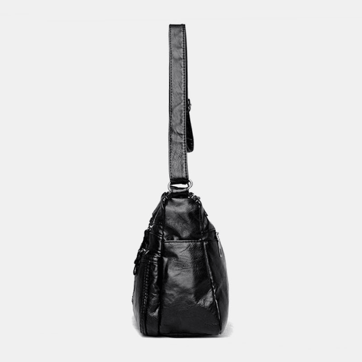 Women PU Leather Large Capacity Anti-Theft 6.3 Inch Phone Bag Crossbody Bags Shoulder Bag - MRSLM