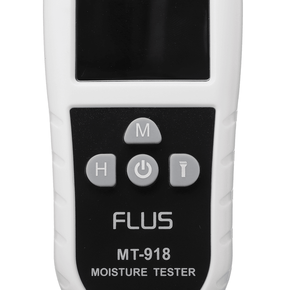 FLUS MT-918 Two Pins Digital Wood Moisture Meter Wood Humidity Tester Hygrometer Timber Damp Building Materials Detector Large Screen Display - MRSLM