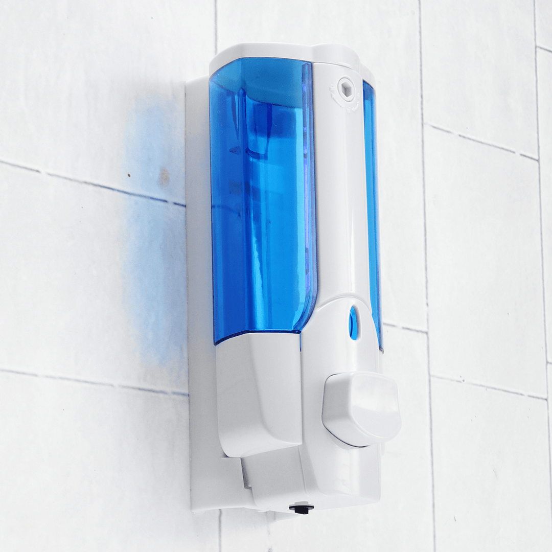 400Ml Single/Double Row Shower Soap Dispenser Wall Mounted Liquid Shampoo Plastic Bathroom Accessories Detergent - MRSLM