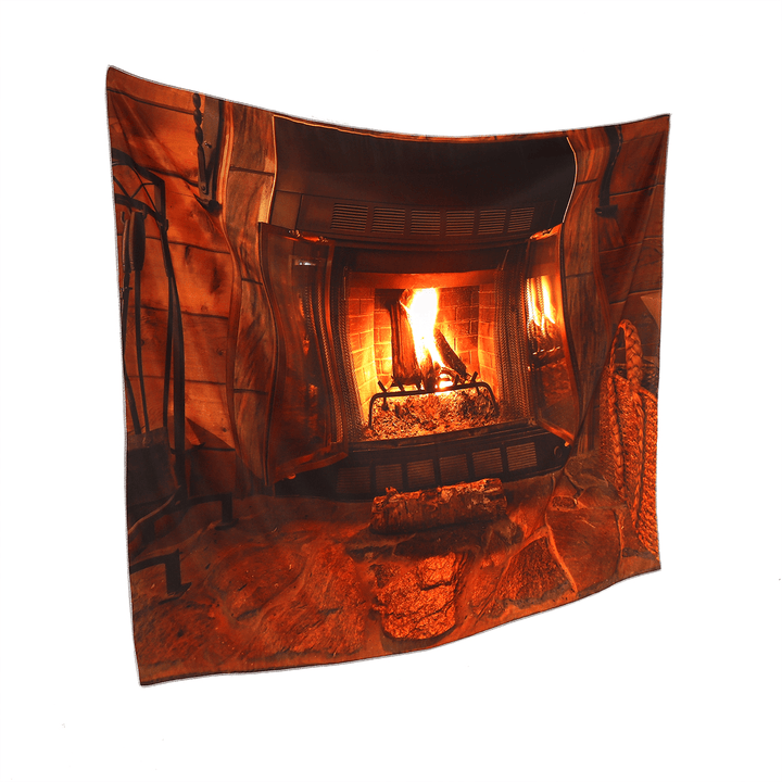 Polyester Wall Hanging Tapestry Art Home Decor Fireplace Pattern Blankets for Home Bedroom Porch Hangings - MRSLM