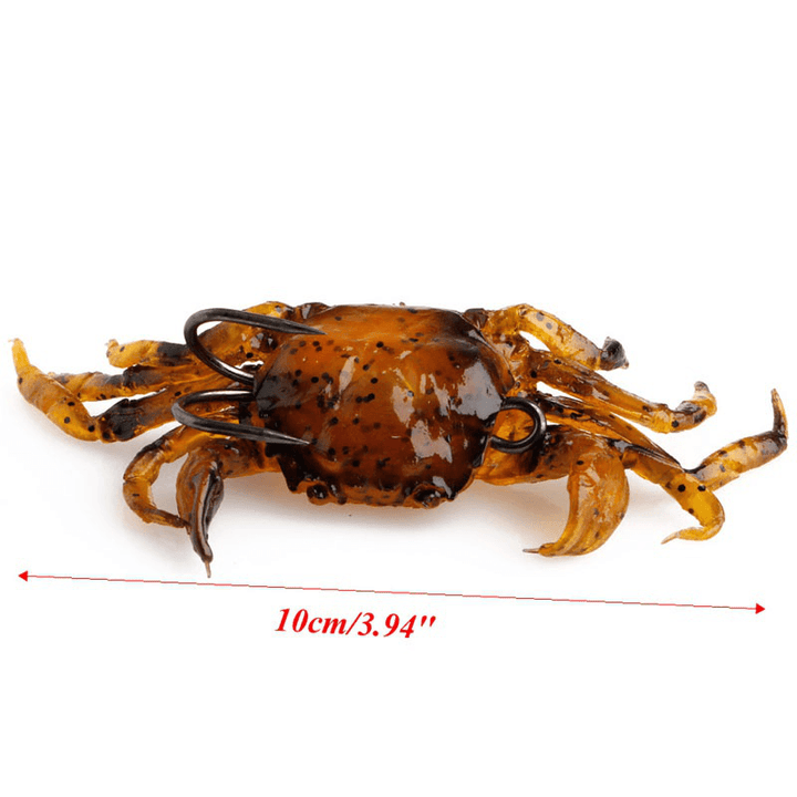 3D 1Pc Simulation Baits Soft Crabs Fishing Bait Worm Lures Crankbaits Hooks Tackle ITS Fishing Lure - MRSLM