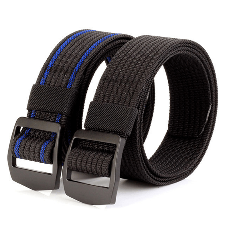 120CM Mens Stretch Braided Elastic Weave Nylon Military Belts Outdoor Sport Tactical Belt - MRSLM