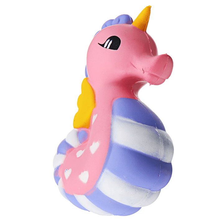Unicorn Seahorse Squishy 15.5CM Slow Rising Soft Scented Cake Bread Key Chain Kids Toy - MRSLM
