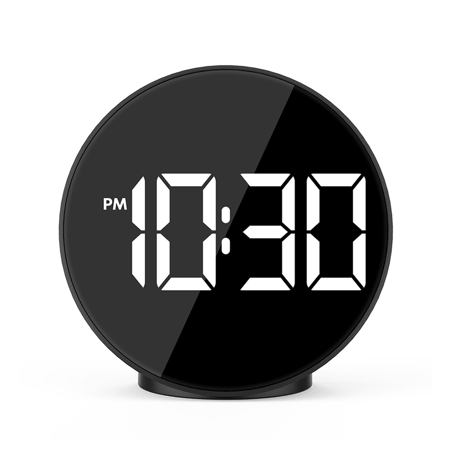 Fanju 3209 Digital Alarm Clock LED Voice Control Night Mode Large Time Temperature Home Decor Table Clock Wake up Light - MRSLM