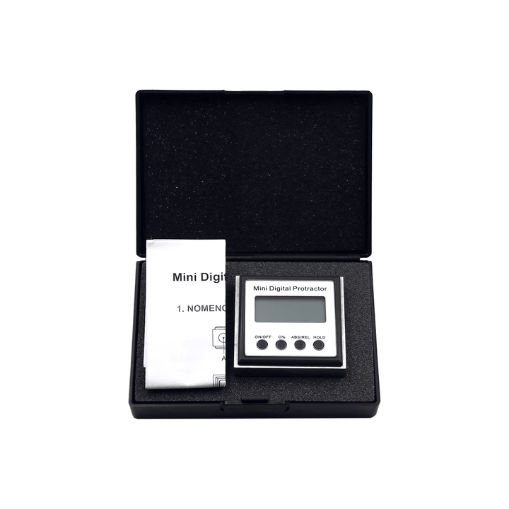Digital Inclinometer 0-360 Stainless Steel Electronic Protractor Digital Bevel Box Angle Gauge Meter Magnets Base Measuring Tool - MRSLM