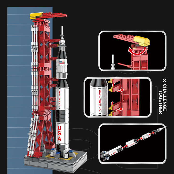 Launch Bracket for DK7022 Mini Saturn V Rocket Model - MRSLM