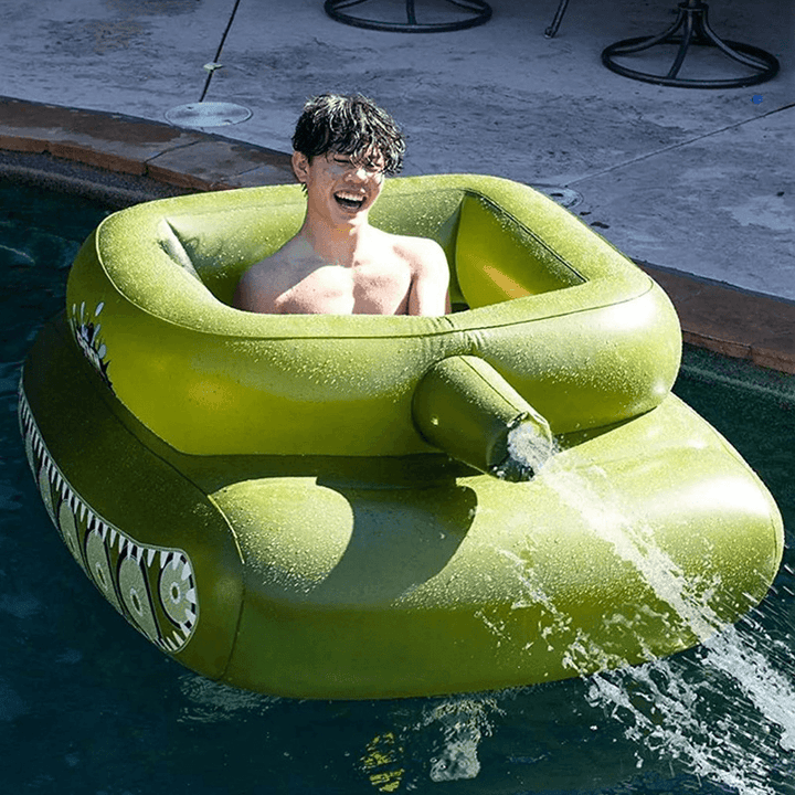 160*120*60Cm New Inflatable Waterjet Tank Swimming Circle with Sprinkler for Adults and Children - MRSLM