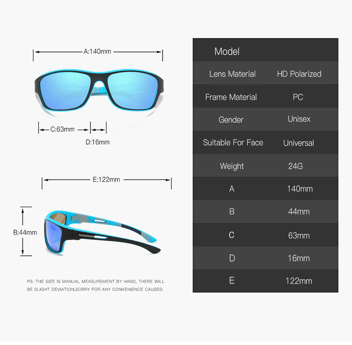 Men'S Polarized Colorful Film Series Glasses, Dust-Proof Mirror, Cycling Mirror Sunglasses - MRSLM