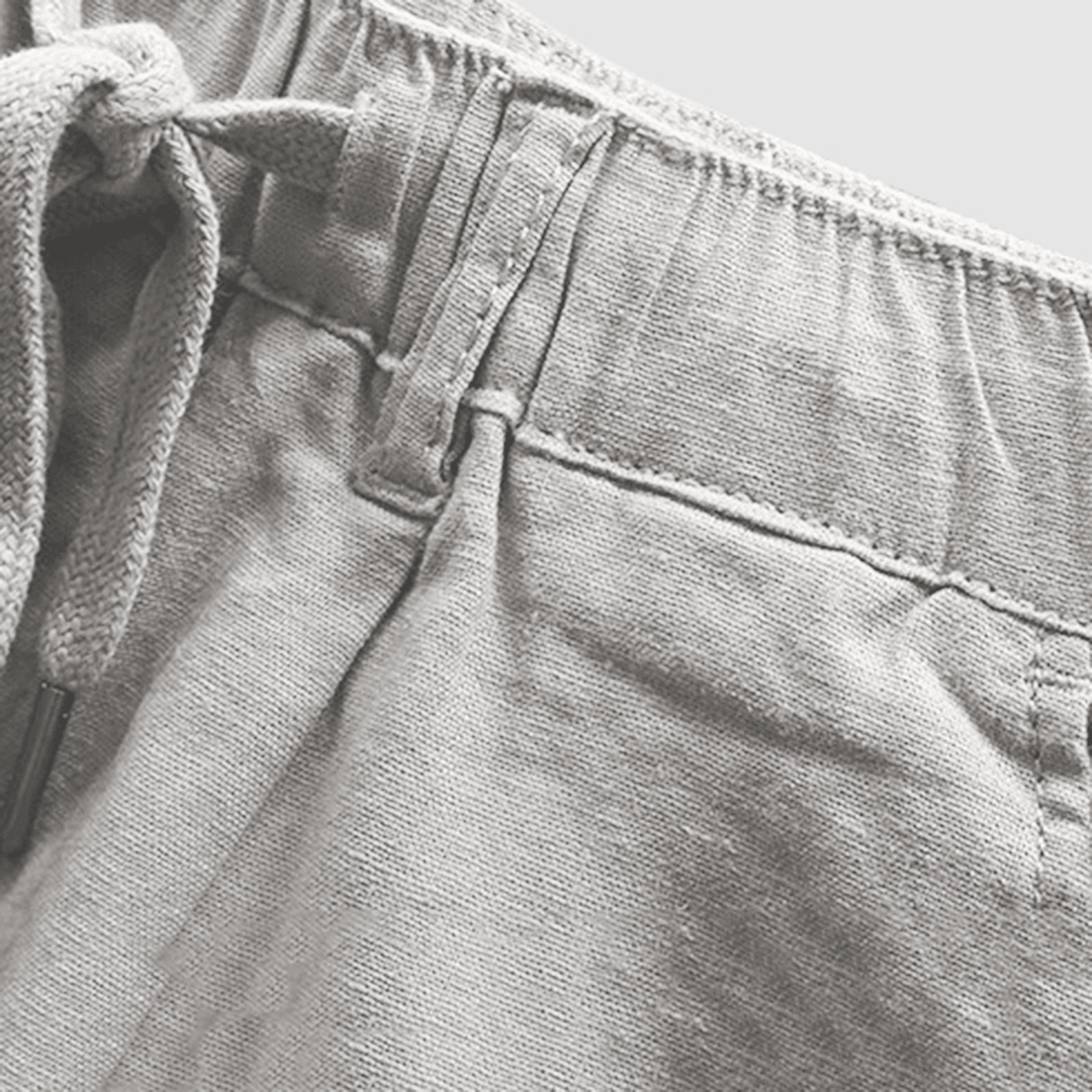 TWO-SIDED Men 100% Cotton Drawstring Casual Shorts - MRSLM