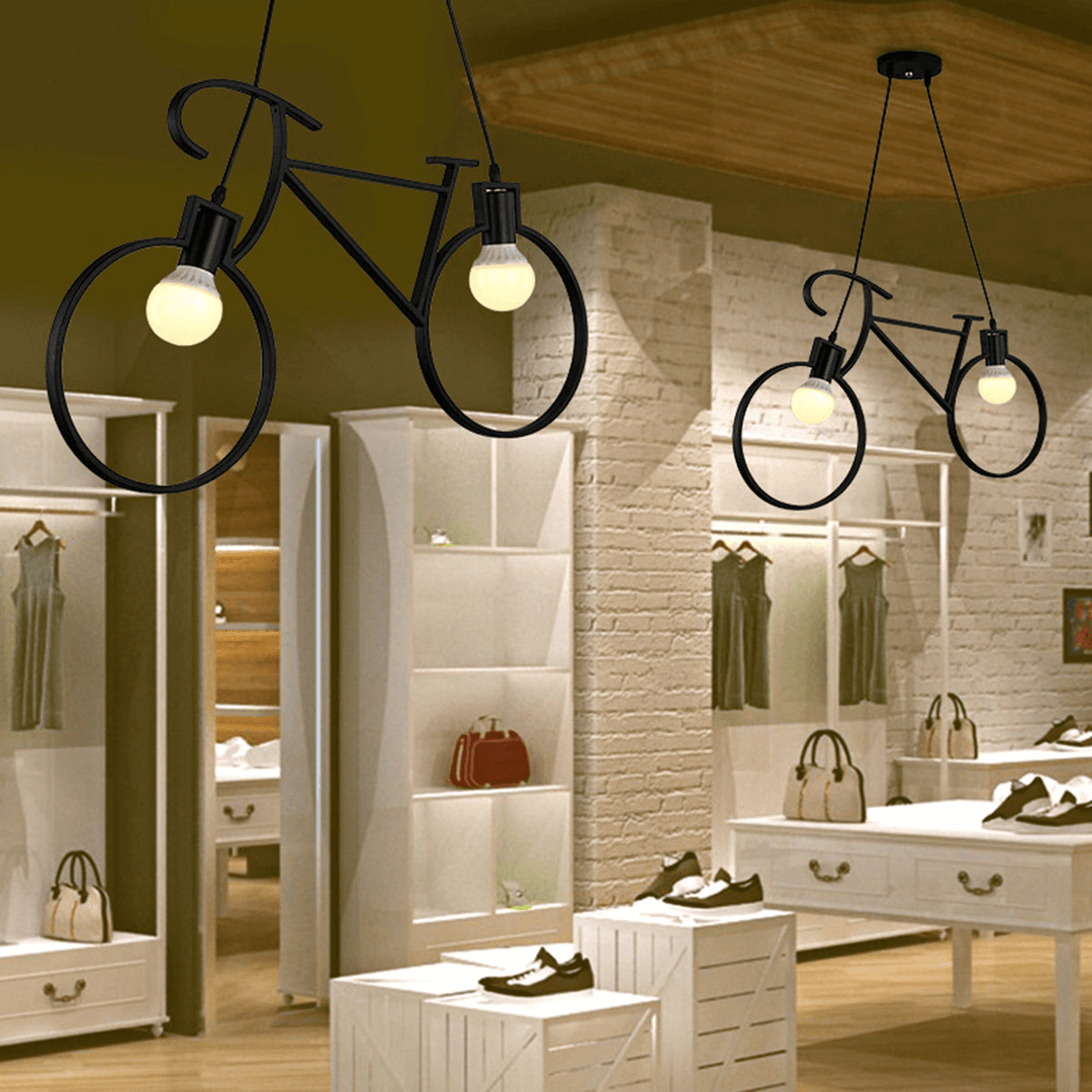 Modern Industrial Iron Bicycle Children Bedroom Decorations Chandelier Loft Ceiling Light - MRSLM