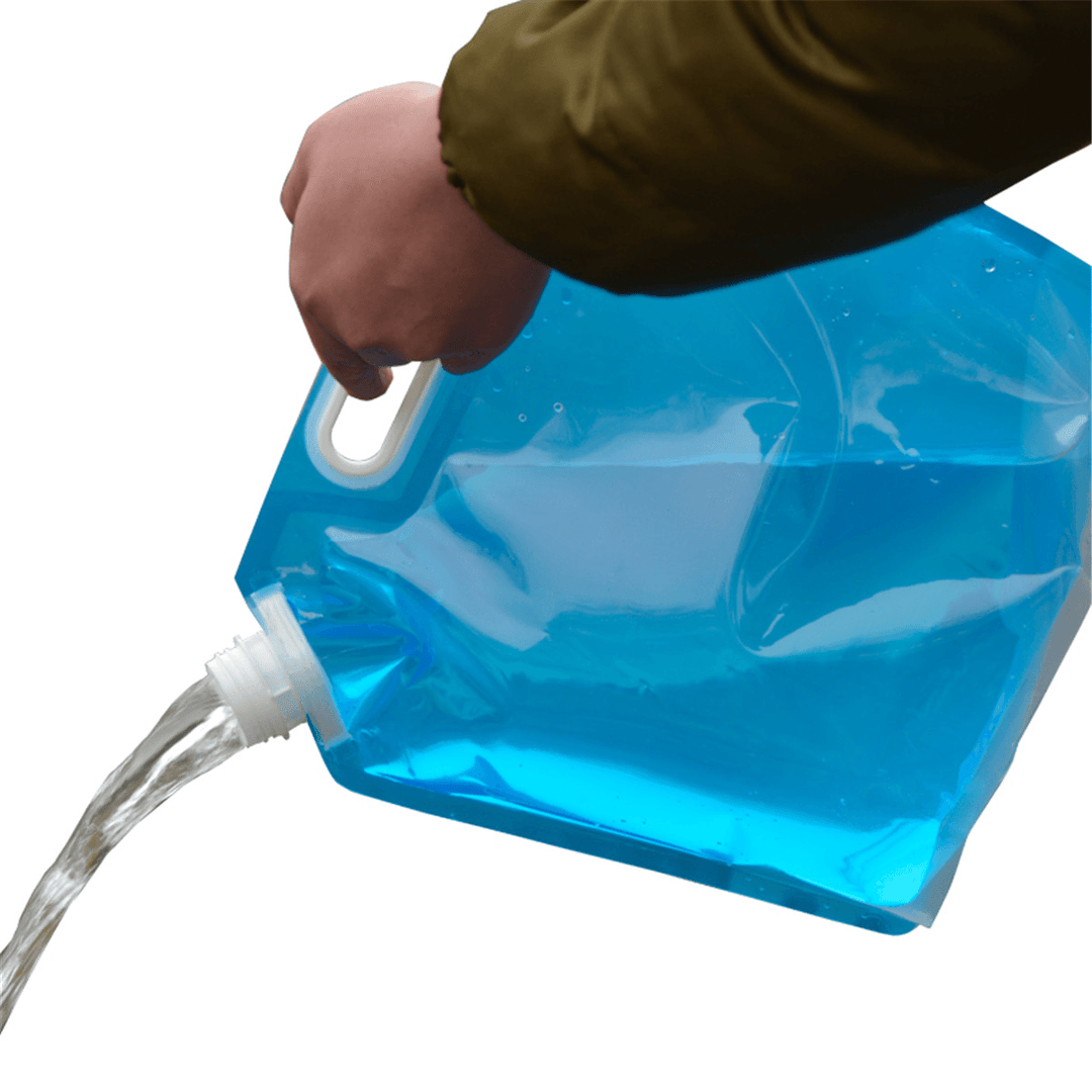 5L/10L Portable PVC Eco-Friendly Foldable Water Storage Bag Outdoor Camping Traveling Water Bucket - MRSLM
