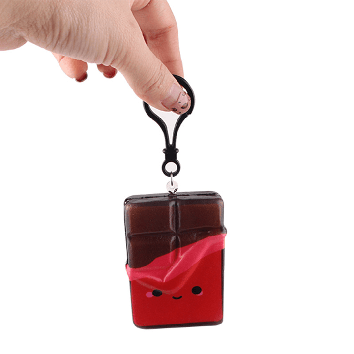 Squishy Bun Food Cute Phone Bag Hanging Decor Keyring Beef Milk Box Chocolate Slow Rising 7Cm Gift Collection - MRSLM
