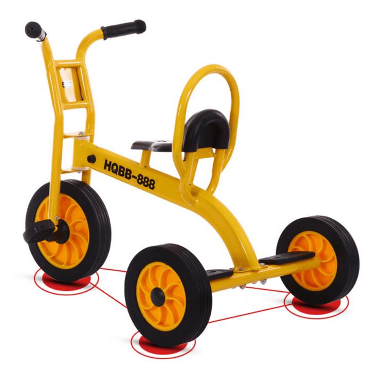 25Kg 85Cm Rubber Wheels Children'S Single Three-Wheeled Bicycle Seat ABC Triangle Stable Frame Non-Slip Handlebar Banlance Bike - MRSLM