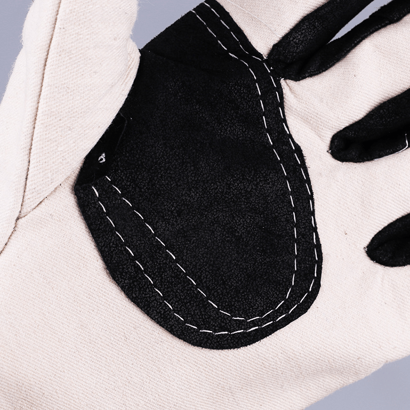 KALOAD 1 Pair Double Layer Thicken Canvas Work Welding Gloves Wearproof Non-Slip Security Labor Protection Gloves - MRSLM