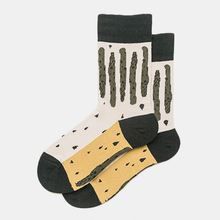 Men and Women in Tube Socks Stripes Art Sense Retro Literary Fashion Trend Socks - MRSLM