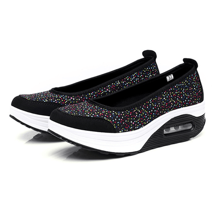 US Size 5-10 Women Casual Outdoor Sport Breathable Rocker Sole Shoes Flat Athletic Shoes - MRSLM