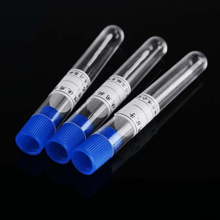 100Pcs Disposable Plastic Sterile Test Tube Amies Gel Swab for Male Oral Urethral Sampling 8.5Cm - MRSLM