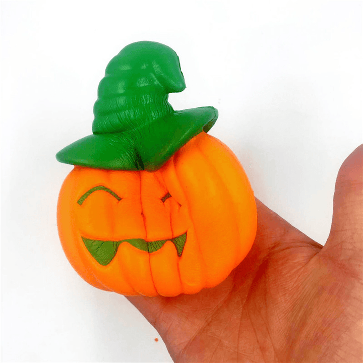 Chameleon Soft Halloween Pumpkin Witch Hat Squishy Slow Rising Stress Stretch Kids Toy Gift - MRSLM