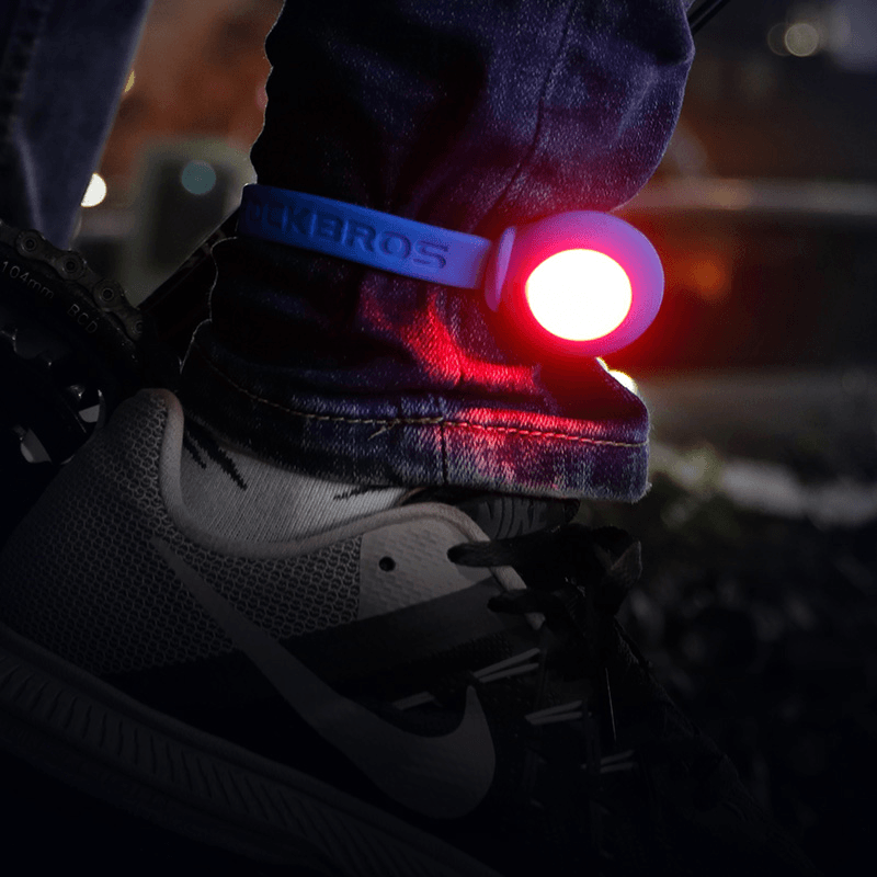 ROCKBROS LED Light Running with Backlighting Arm Bike Pantol Belt Clip Bike Reflector Warning Light - MRSLM
