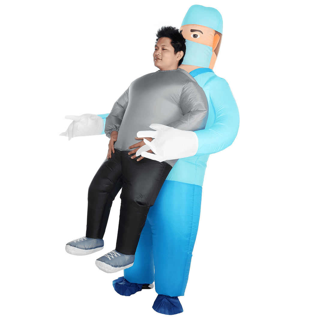 Halloween Doctor Holding People Inflatable Clothing Stage Performance Inflatable Clothing Devil Funny Walking Prop Clothing - MRSLM