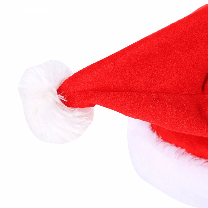 Unisex Cotton Christmas Battery Music Toy Electric Christmas Gift Santa Cap for Children - MRSLM
