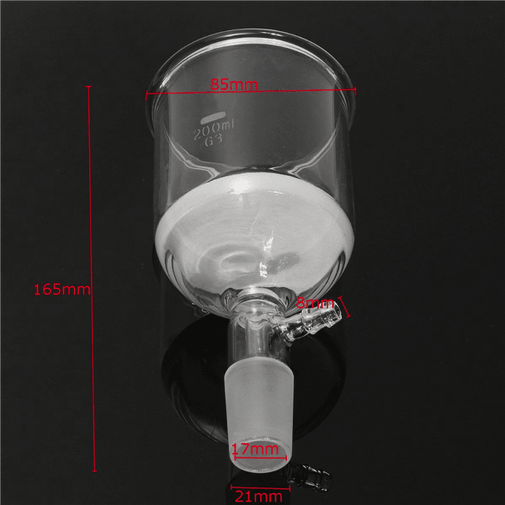 200Ml 24/29 Glass Buchner Funnel Filtering Coarse Filter Lab Experiment Glassware - MRSLM