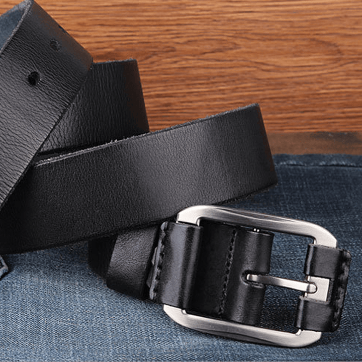 Genuine Leather Men'S Belt Casual Waistband Waist Strap Pin Retro Belt - MRSLM