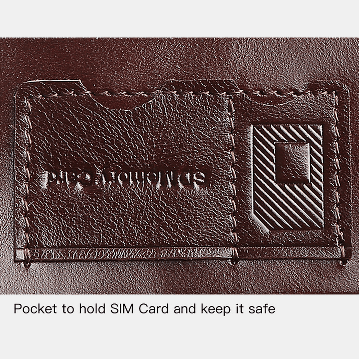 Men Genuine Leather Retro Bifold Thick RFID Anti-Theft Card Holder Coin Purse Money Clip Cowhide Wallet - MRSLM