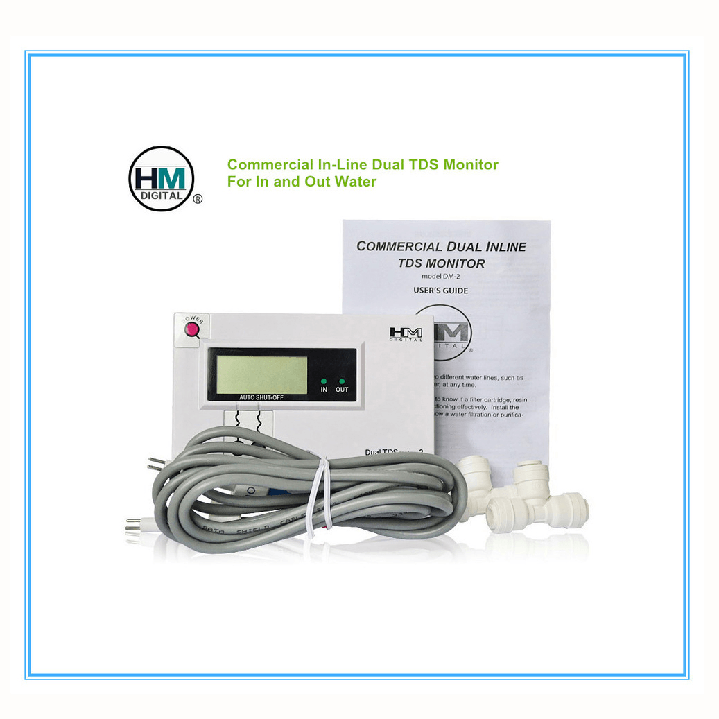 HM Digital DM-2 Commercial In-Line Dual TDS Monitor Can Measure Both In-Put Water and Out-Put Water - MRSLM