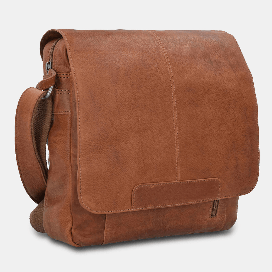 Ekphero Men Vintage Flap Design Large Capacity Crossbody Bag Sling Bag - MRSLM