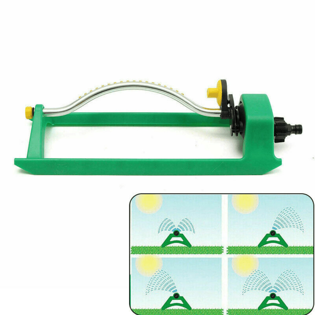 Outdoor Garden Grass 18-Hole Adjustable Oscillating Sprinkler Water Lawn Nozzle - MRSLM