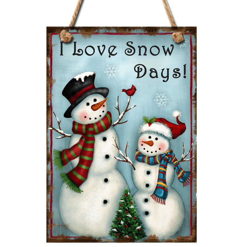 Christmas Door Hanging Painting Board Sata Claus Snowman Merry Christmas DIY House Wall Decor Party Supplies - MRSLM