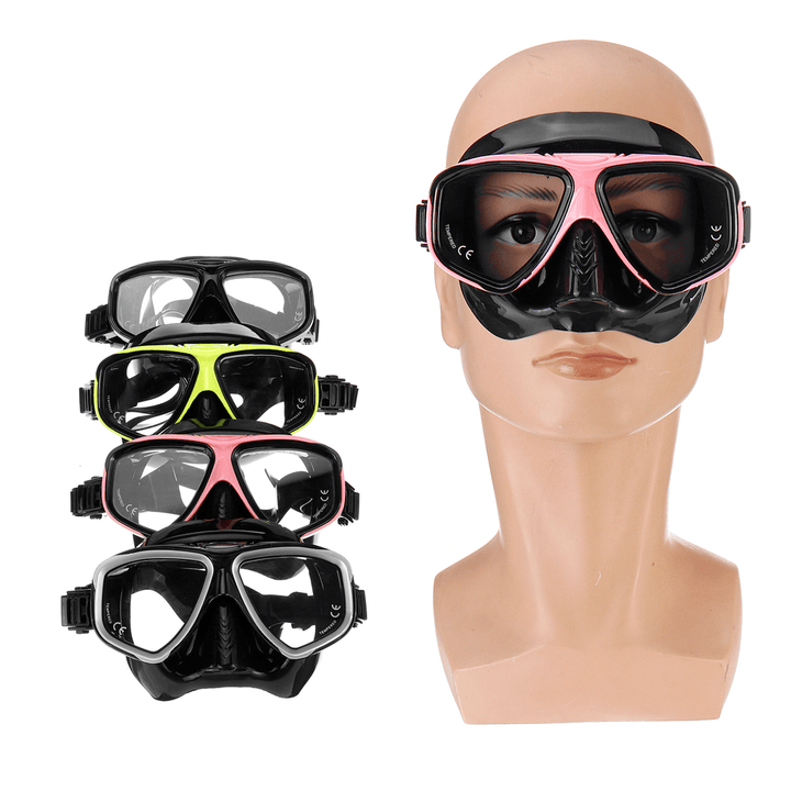 Men Women Diving Mask Anti-Fog Mask Underwater Swimming Breath Snorkeling Glasses - MRSLM