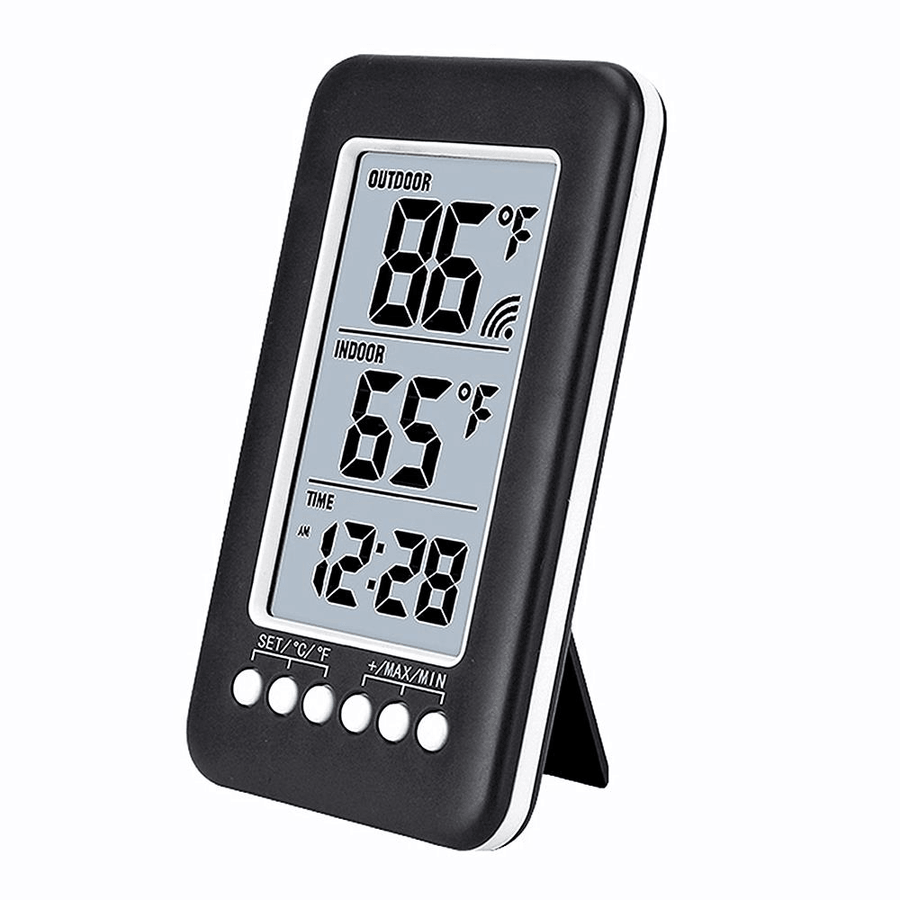 Wireless Digital LCD Display Thermometer Radio Wave Time Adjust Thermometer - MRSLM