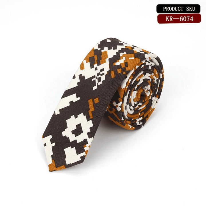 Korean Version Cotton and Linen Pattern Groom'S Wedding Tie - MRSLM