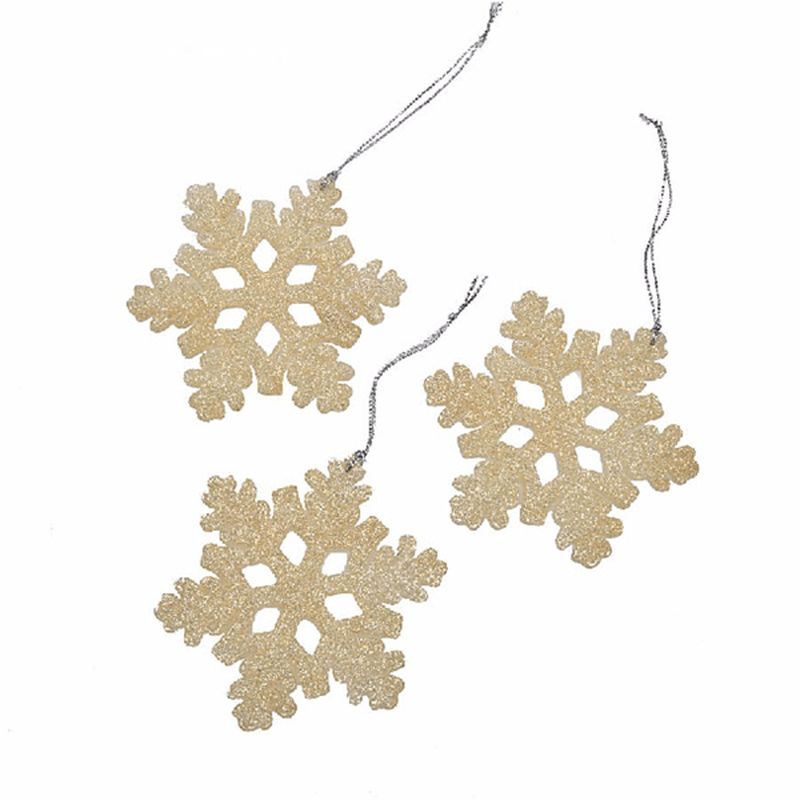 3Pcs Christmas Snowflake Hanging Pendant Christmas Tree Xmas Party Decoration Ornaments - MRSLM