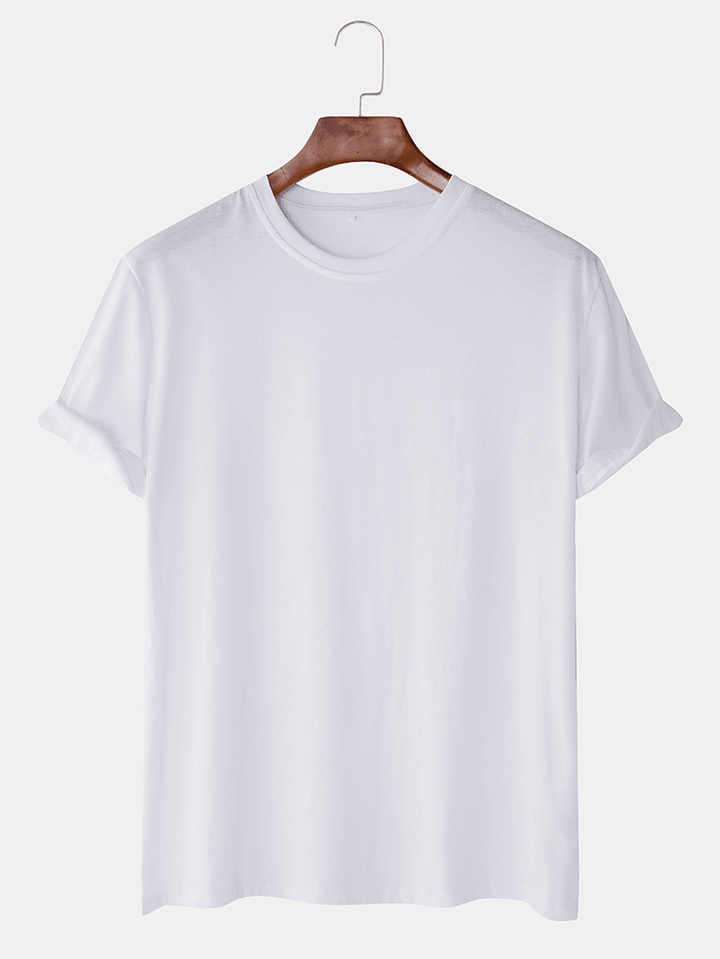 Mens Butterfly Print Crew Neck Short Sleeve Breathable T-Shirts - MRSLM